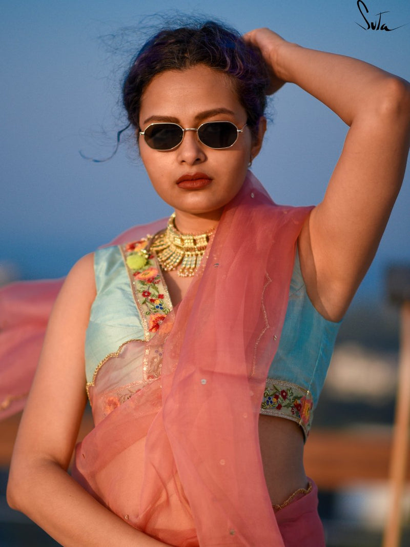 Aasmani Bagicha ( Blouse ) - suta.in