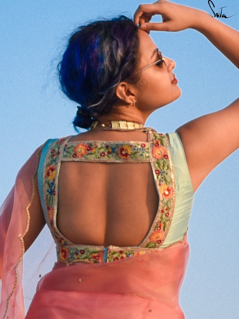 Aasmani Bagicha ( Blouse ) - suta.in