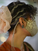 Beige Meadows Organza (Mask)