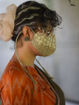 Beige Meadows Organza (Mask)