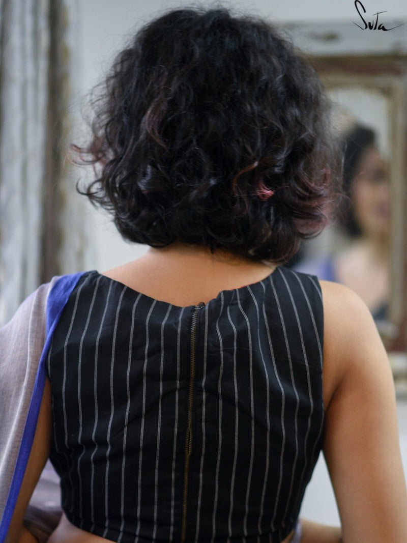 Black Stripes and Red Alat Palat (Blouse)