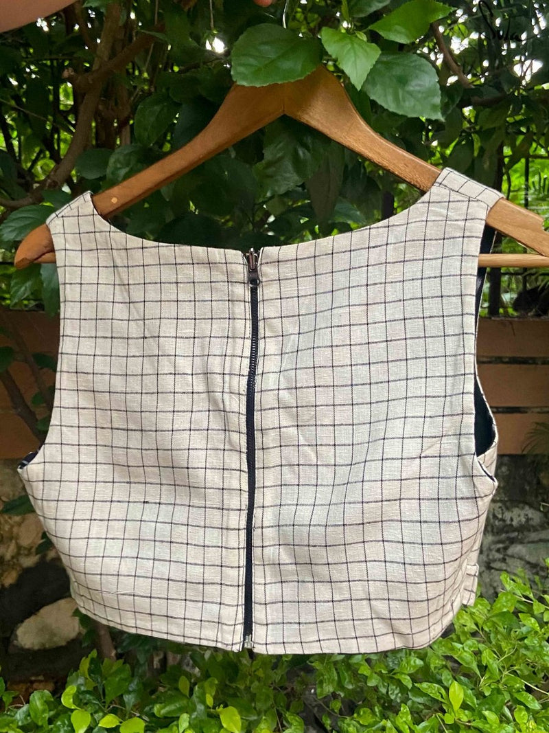 Black White Checkered Alat Palat (Blouse)