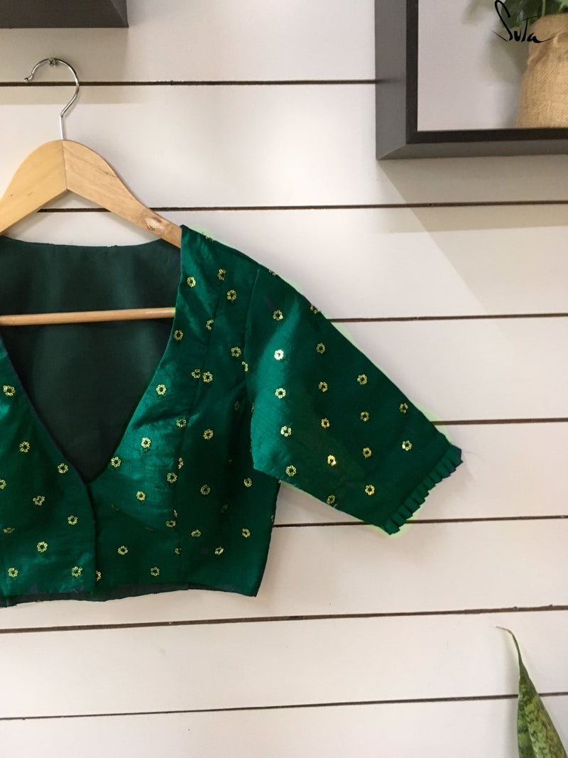 Green stars (Blouse) - suta.in