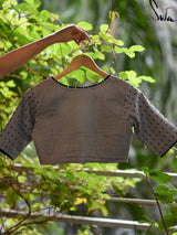 Grey Lacy roads ( Blouse ) - suta.in