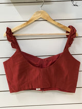 Maroon Curls (Blouse) - suta.in