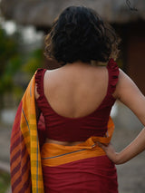 Maroon Curls (Blouse) - suta.in