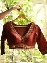 Maroon Shona (Blouse) - suta.in