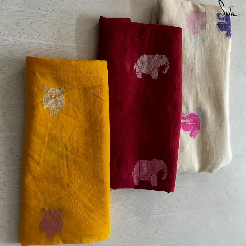 Pack of 3- Howl Owl ,Hasthi Hathi, Bonne Swan (Baby cloth) - suta.in