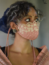 Peachy Mountains Organza (Mask)