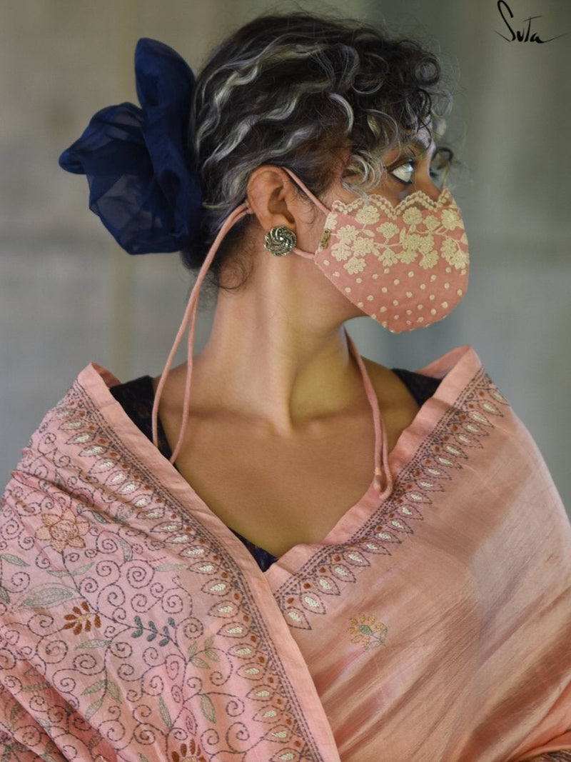 Peachy Mountains Organza (Mask)