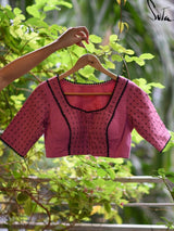 Pink Lacy roads ( Blouse ) - suta.in