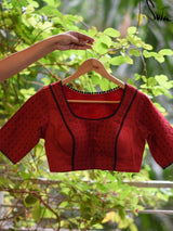 Red Lacy Roads ( Blouse ) - suta.in