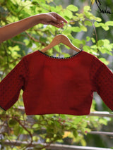 Red Lacy Roads ( Blouse ) - suta.in